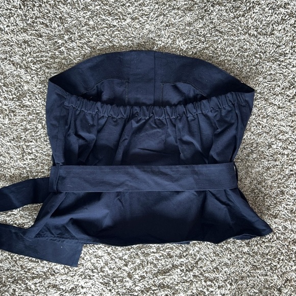 Maeve Strapless Belted Blouse Navy NWT - Picture 7 of 7